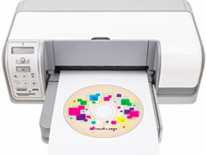 Print on label stock paper Print CD labels