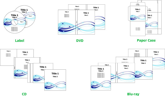 Étiquettes de CD et DVD couvertures modèles