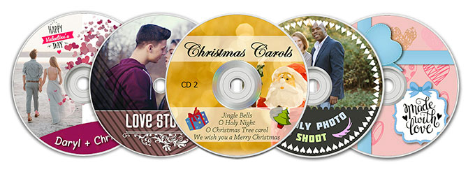 Etiquetas de CD y carátulas de DVD