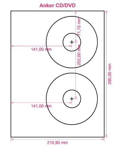 Anker CD DVD label template layout