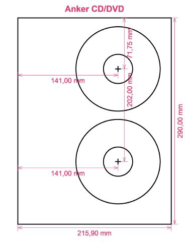 Anker CD DVD label template layout