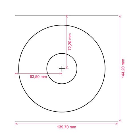 Avery 8960 CD DVD (US) label template layout