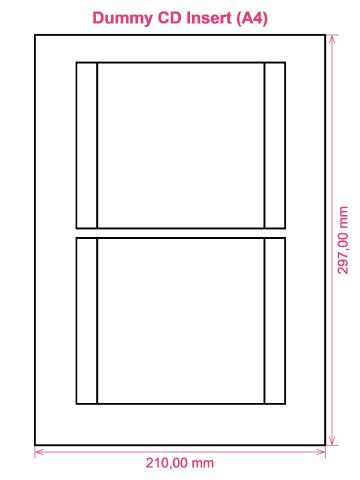 Dummy CD Insert (A4) label template layout