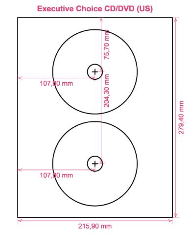 Executive Choice CD DVD (US) label template layout