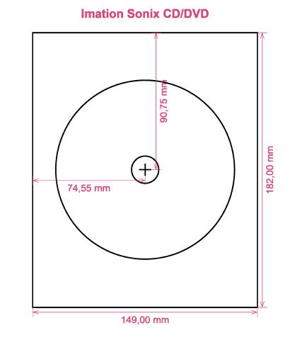 Imation Sonix CD DVD label template layout