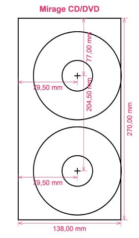 Mirage CD DVD label template layout