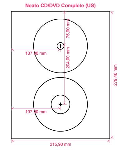 Neato CD DVD Complete (US) label template layout