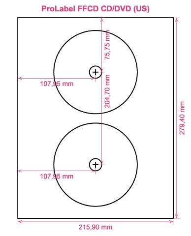 ProLabel FFCD CD DVD (US) label template layout