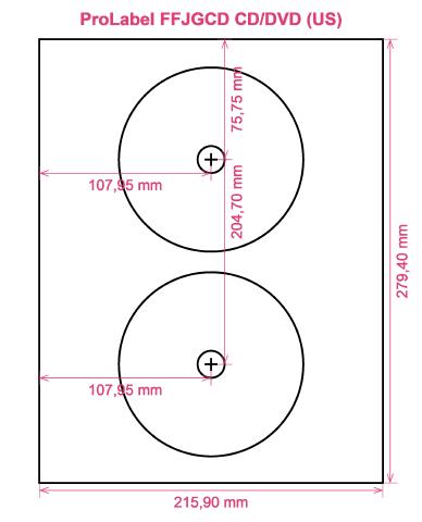 ProLabel FFJGCD CD DVD (US) label template layout