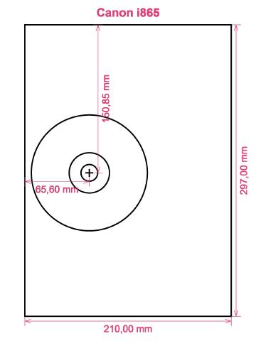 Canon i865 printer CD DVD tray layout