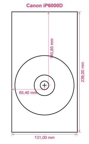 Canon iP6000D printer CD DVD tray layout