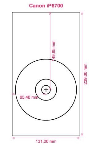 Canon iP6700 printer CD DVD tray layout
