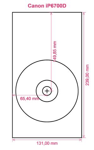 Canon iP6700D printer CD DVD tray layout