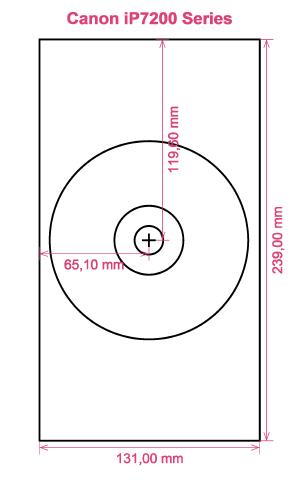 Canon iP7200 Series printer CD DVD tray layout