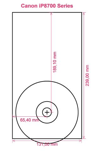 Canon iP8700 Series printer CD DVD tray layout