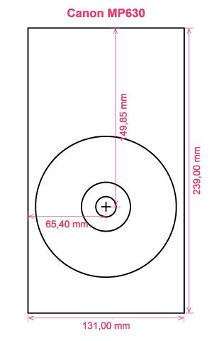 Canon MP630 printer CD DVD tray layout