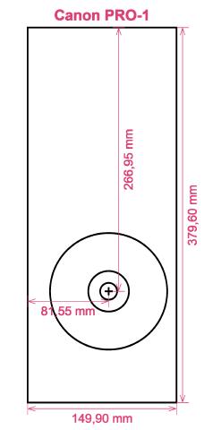 Canon PRO-1 printer CD DVD tray layout