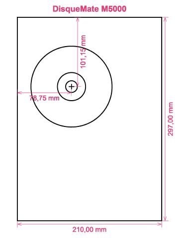 DisqueMate M5000 printer CD DVD tray layout