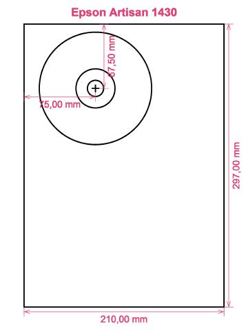 Epson Artisan 1430 printer CD DVD tray layout