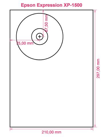 Epson Expression XP-1500 printer CD DVD tray layout