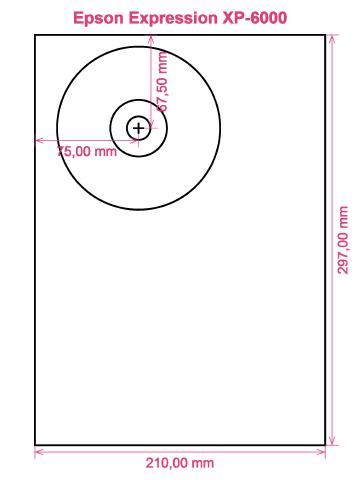 Epson Expression XP-6000 printer CD DVD tray layout