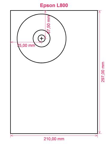 Epson L800 printer CD DVD tray layout