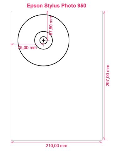 Epson Stylus Photo 950 printer CD DVD tray layout