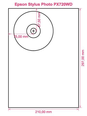 Epson Stylus Photo PX720WD printer CD DVD tray layout