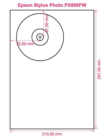 Epson Stylus Photo PX800FW printer CD DVD tray layout