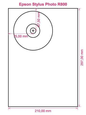 Epson Stylus Photo R800 printer CD DVD tray layout