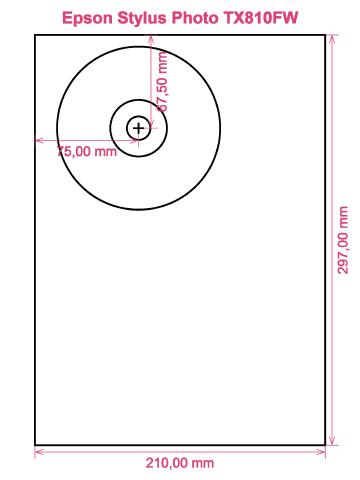 Epson Stylus Photo TX810FW printer CD DVD tray layout