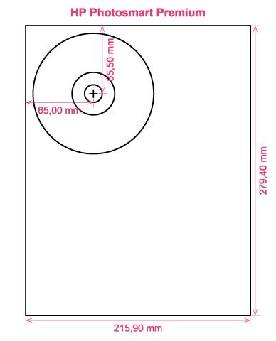 HP Photosmart Premium printer CD DVD tray layout