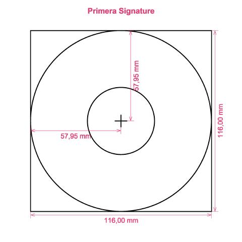 Primera Signature printer CD DVD tray layout