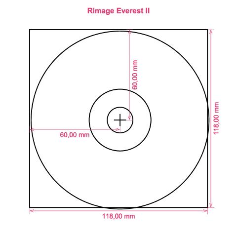 Rimage Everest II printer CD DVD tray layout