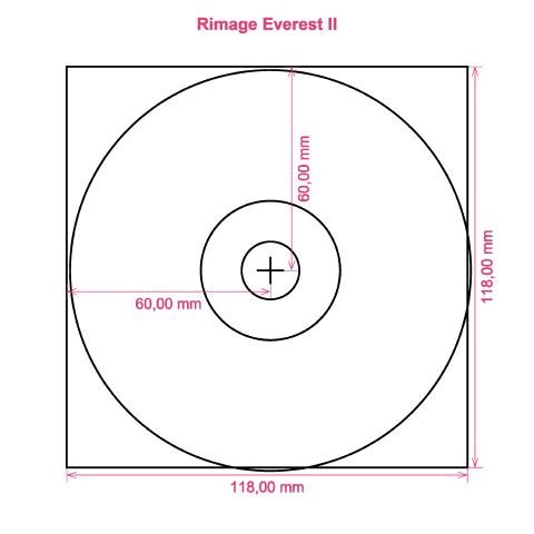 Rimage Everest II printer CD DVD tray layout