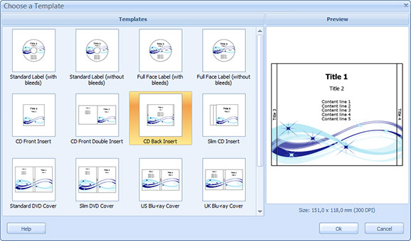 Choose a Template Dialog Box