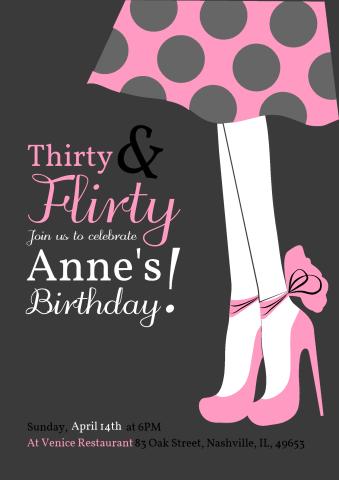 Adult Birthday 9 poster template
