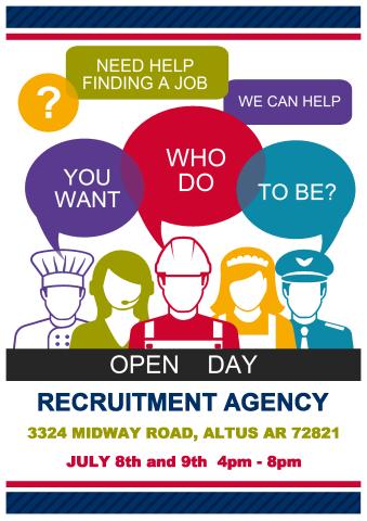 Recruitment Agency poster template