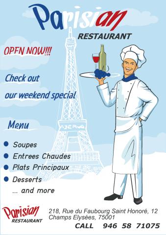 Restaurant poster template