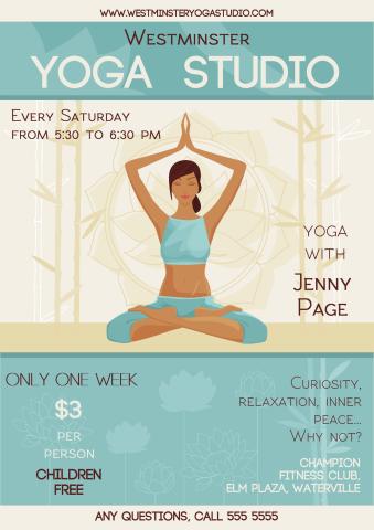 Yoga Studio poster template