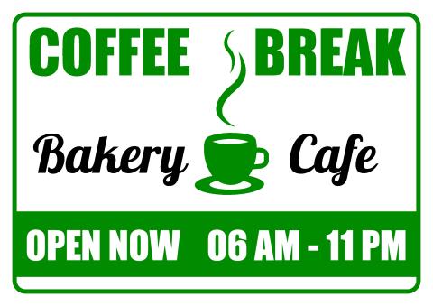 Bakery Cafe sign template