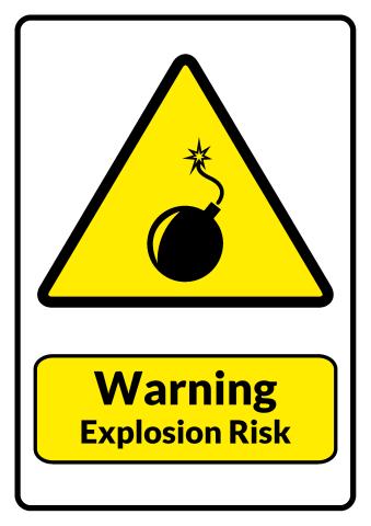 Explosion Risk sign template