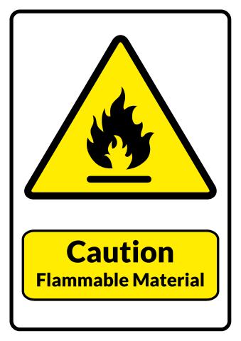 Flammable Material sign template