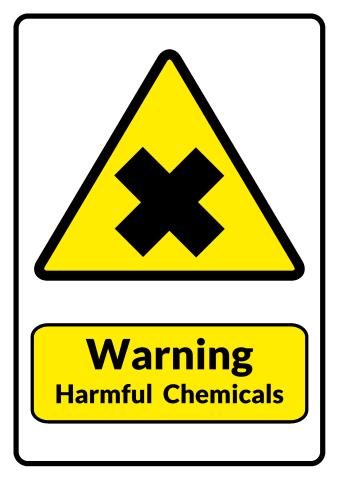 Harmful Chemicals sign template