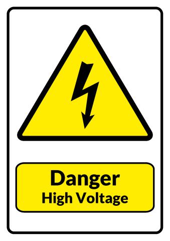 High Voltage sign template