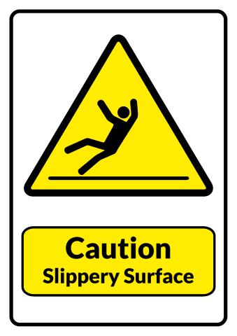 Slippery Surface sign template