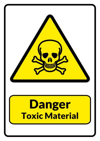 Toxic Material sign template