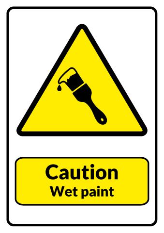 Wet Paint sign template