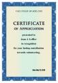 Appreciation Certificate design