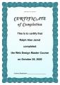 Certificate of Completion design